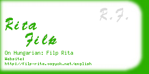 rita filp business card